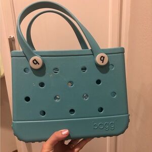 BOGG BAG Blue Tote with Structured Design and Perforated Details